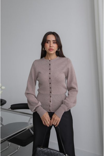 Havoş Mink Fur Long Sleeve Cardigan