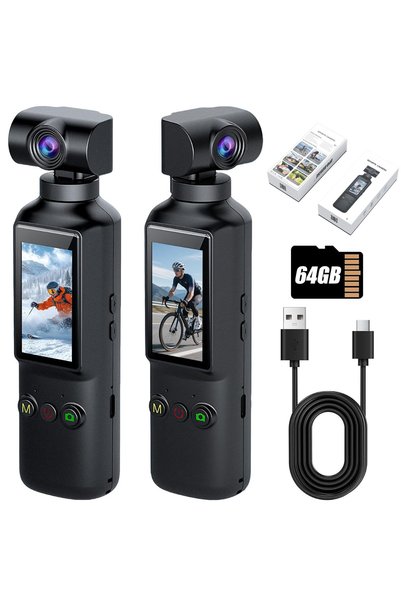 Dasbo Αθλητική κάμερα βίντεο 4K WiFi, οθόνη IPS 1,99", 270 °   Περιστρεφόμενη...