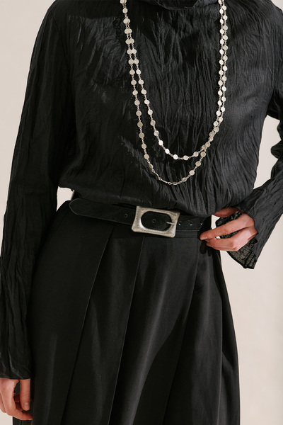Manuka Antique Buckle Belt Black