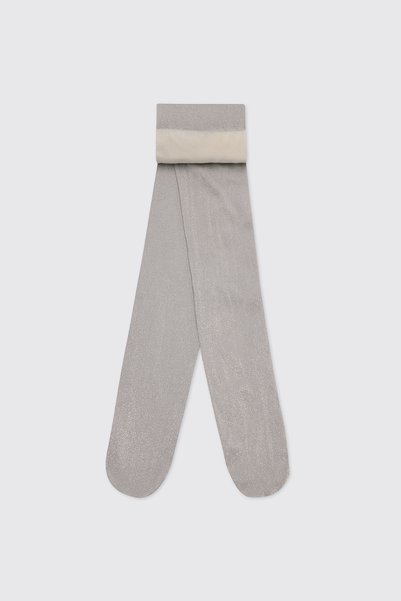 Panço Girl's Ecru Glitter Pantyhose