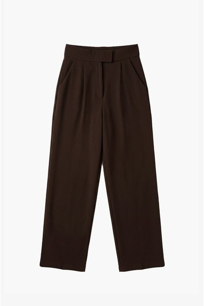 Havoş Brown Senta Velcro Closure Palazzo Pants