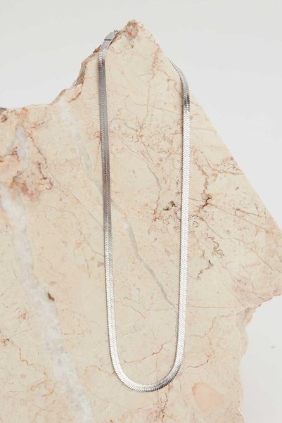 Manuka Thick Chain Necklace Silver