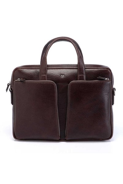 Tergan Brown Genuine Leather Men's Briefcase - S1Ev00021451-P3Y