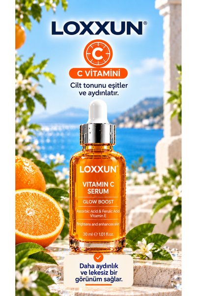 LOXXUN Vitamin C Serum Leke Karşıtı Aydınlatıcı, Canlı Parlak Ve Renk Eşitley...