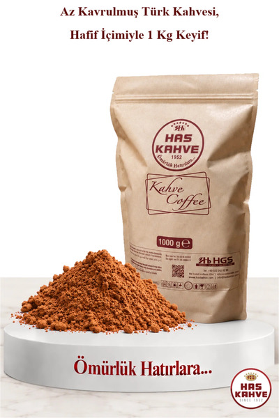 Has Kahve Has Türk Kahvesi 1000 Gr - Az Kavrulmuş (Yumuşak İçim)