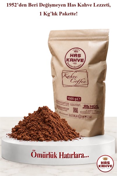 Has Kahve Has Bulk Turkish Coffee 1000 Gr - Very Roasted (Hard Drink)
