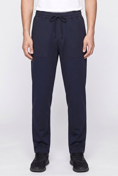 RBX Men Sportswear Fit Plain Outdoor Trackpants, Navy
