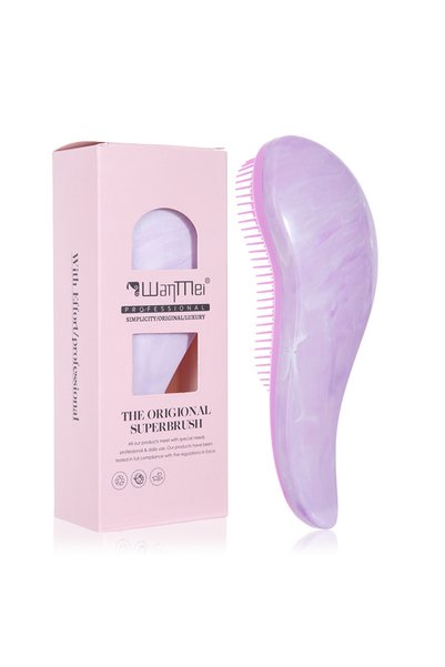 Choice Purple boxed 1pc Magic Detangling Comb Boxed 4 Colors Anti-static Mass...