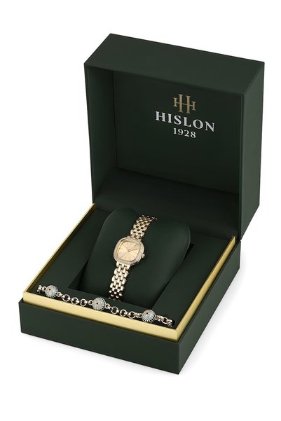 Hislon Kadın QL220G-08STS Kadın Kol Saati ve Bilekliği