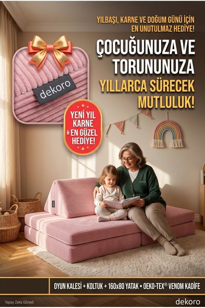 Dekoro Fuppi Katlanabilir Modüler Yer Kanepesi ve Oyun Minderi