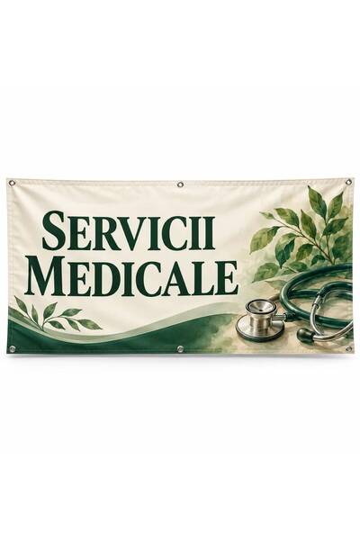 ShopPrint Banner servicii medicale – model ilustrat, 200x100 cm, frontlit cu ...