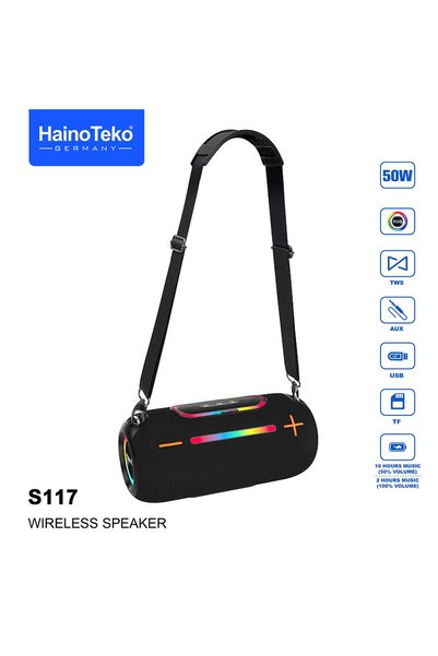 HAINOTEKO S117 50W Wireless Bluetooth Speaker with Built-in Power Bank functi...