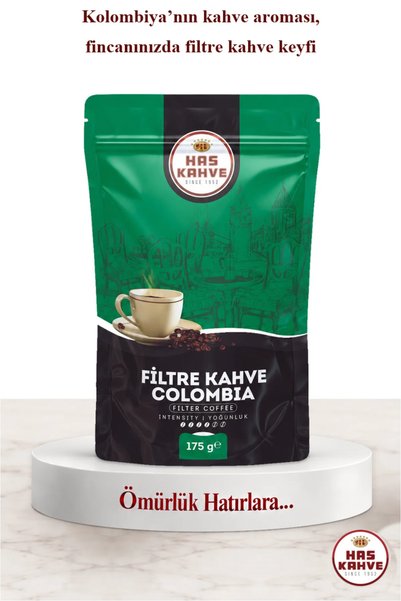 Has Kahve 175g Drawed Colombia Filter Doypack Package