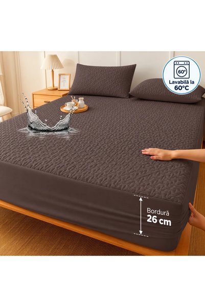 RALEX PUCIOASA Protectie Pat Matlasata si Impermeabila, Husa Saltea 180x200 c...