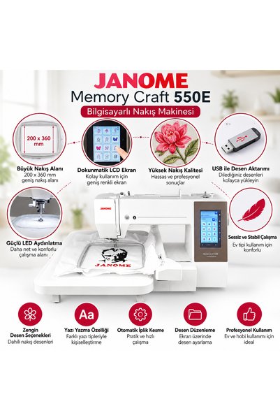 Janome Mc550e Bilgisayarlı Nakış Makinesi