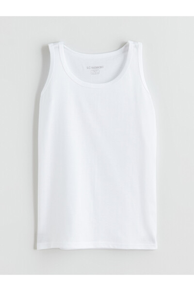 LC Waikiki Vizyon New Season White Crew Neck Boys' Undershirt