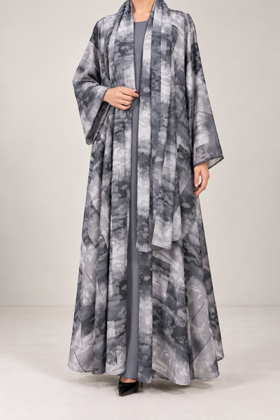Rawasin Colorful Summer Abaya Taffeta Fabric
