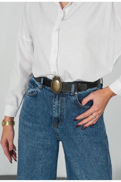 MODAM HİFA Antique Buckled Belt, Pants Belt, Dress Belt, Shirt Belt, Jacket Belt