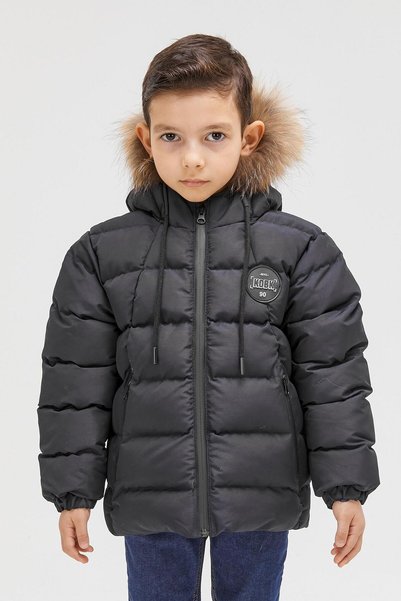 benitto kids Palton din blană naturală pentru băieți Benittokids 51289