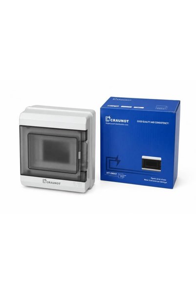 FOXMAG24 Surface-mounted electrical panel, 3 modules, IP65, smoked transparen...