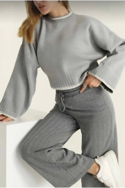 DAMGA Collection Çoban Dikişli Triko Kazak