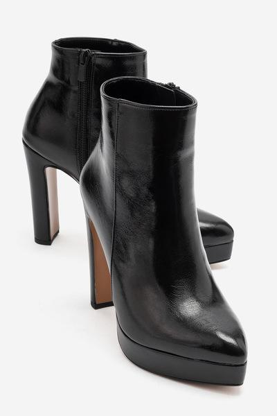 Lizy Shoes Cizme de damă cu toc platformă, cu toc înalt și gros, cizme elegan...