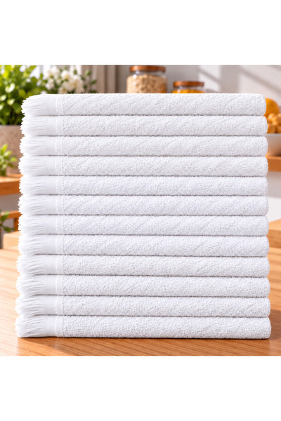 ÖZteks DERİN PREMIUM 12-PACK BELE KUHINJSKE PELENUDE OD PAMUKA 30*50 CM I PEL...