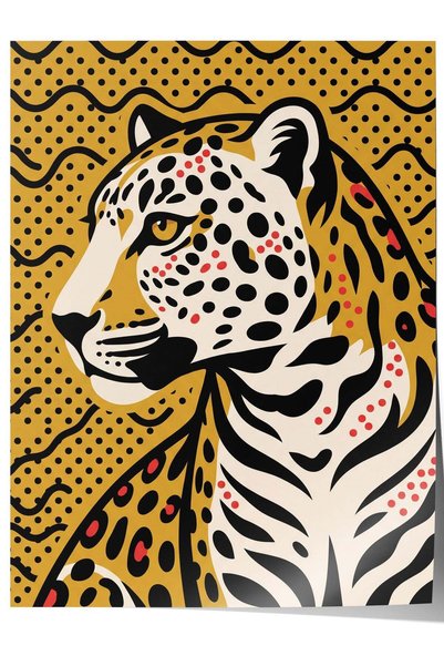 Postifull Poster abstract cu leopard, fără ramă, nr. 180030