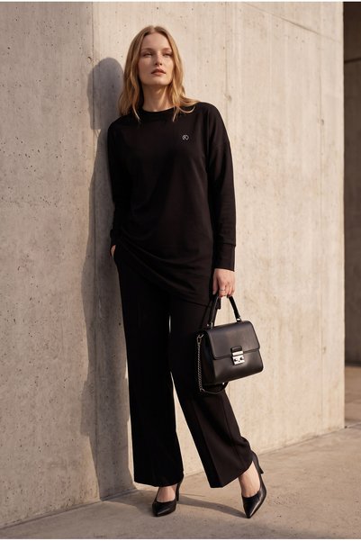 KADO OUTLET Crystal Fabric Grass Detail Trouser Suit
