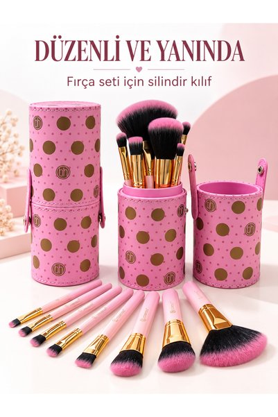Bh Cosmetics 10'lu Pembe Makyaj Fırça Seti