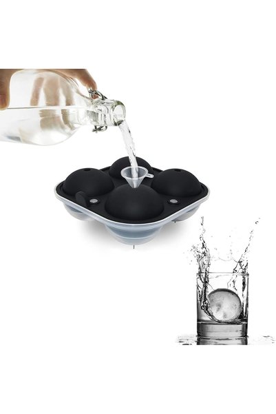 Generic 1 Pack Silicone Ice Ball Maker Moulds, 4 Ice Balls Maker, with Bonus ...