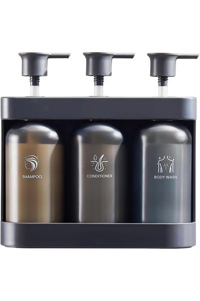Generic Shampoo Dispenser for Shower, 3 Chamber Wall Mounted Soap Dispenser, ...