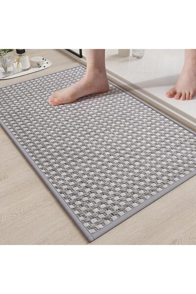Generic Non Slip Bath Mat, Thin Chenille Quick Dry Absorbent Rubber Backing, ...