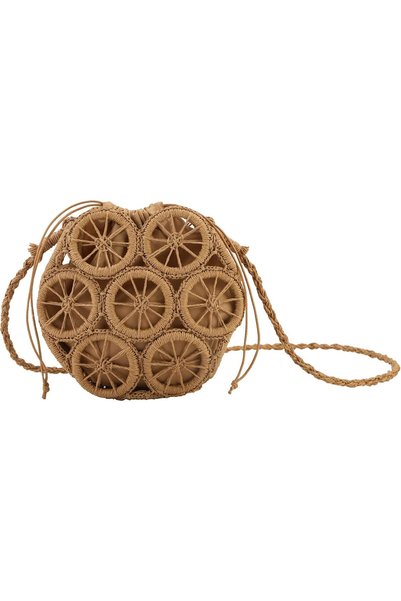 Generic Crossbody Straw Bags for Women, Boho Summer Beach Purse with Rattan S...