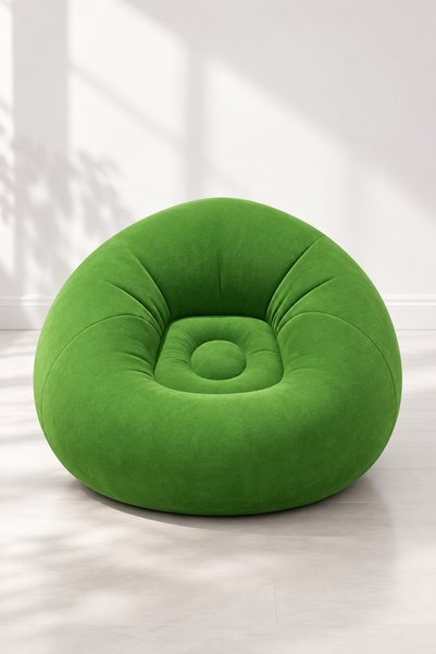 Dessa Fotoliu gonflabil de relaxare 108x108x65 cm, catifelat, PVC rezistent, ...