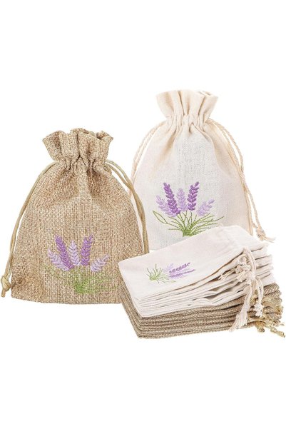 Generic Sachet Bags For Lavender Empty, 12PCS Natural Cotton Linen Pouches Fo...