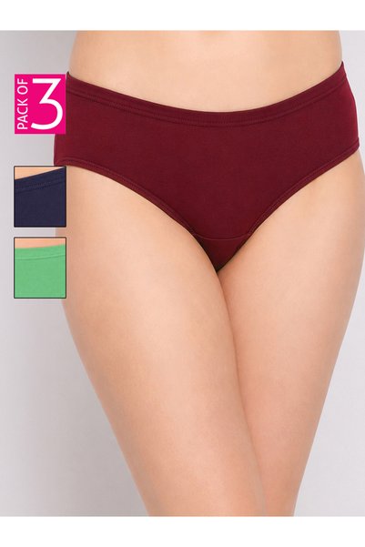 Clovia By Styli عبوة من 3 قطع - سراويل داخلية بخصر متوسط