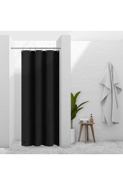 Generic Black Stall Shower Curtain Liner 36" W x 72" H - Waterproof PEVA Plas...