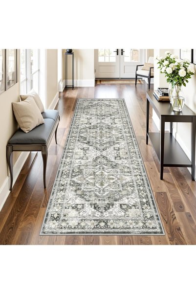 Generic Runner Rug, Washable Hallway Runner Rugs, Non-Slip Low-Pile Soft Kitc...