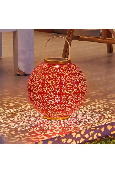 Generic Solar Lantern Outdoor, Metal Craft Projection Design Waterproof Hangi...