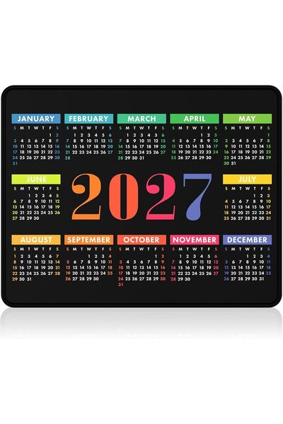 Generic لوحة ماوس بتقويم 2027، لوحة ماوس صغيرة غير قابلة للانزلاق للمكتب، بتص...