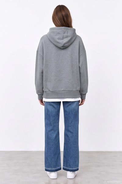 Quzu Unprinted Women's Sweatshirt SWT02889 Heather Gray