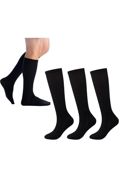 GoodTool 3-Pair Compression Socks, Sport Calf Socks, Cycling Stretch Socks, S...