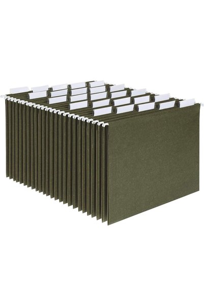 Generic Hanging File Folders, Letter Size, Standard Green, 1/5-Cut Adjustable...