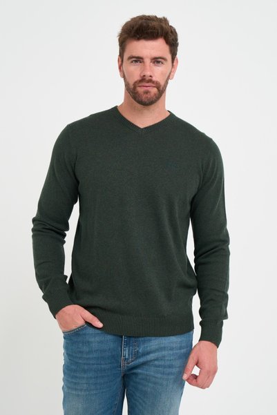 Lee Cooper - Pulover bărbat de culoare uniformă cu logo