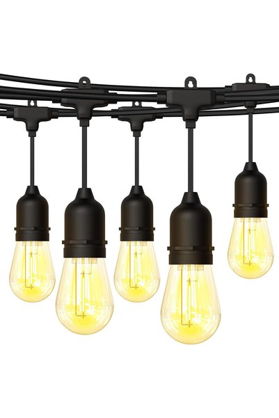 Generic String Lights, 50ft/15m Outdoor Lights with 15+2 Spare S14 LED Bulbs,...