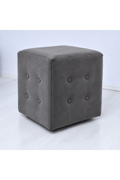 basero Taburet ( Cubo 36 x 36 x36 ) catifea gri