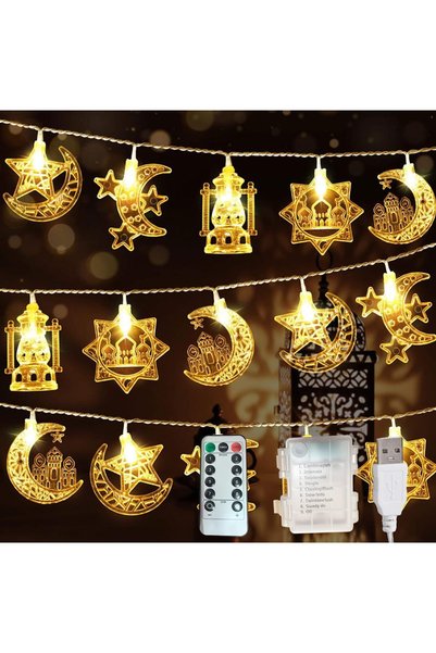 Generic DORAIMI Ramadan String Lights, 10M 80LED Moon Star Lantern Fairy Ligh...