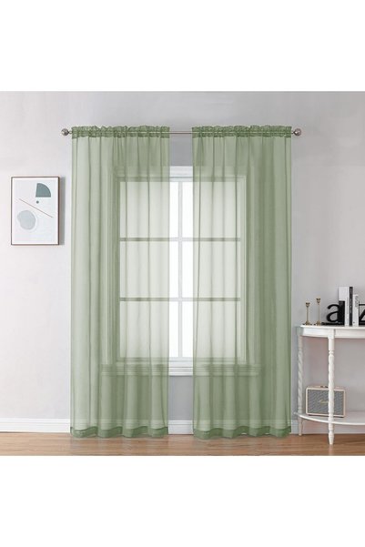 Generic Bedroom Curtains 2 Panel Sets 84" Inch Length - Transparent Light Wei...