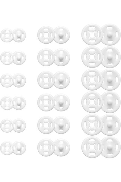 Generic 36 Sets Sewing Snaps for Fabric and Clothing, Plastic Snap Buttons fo...